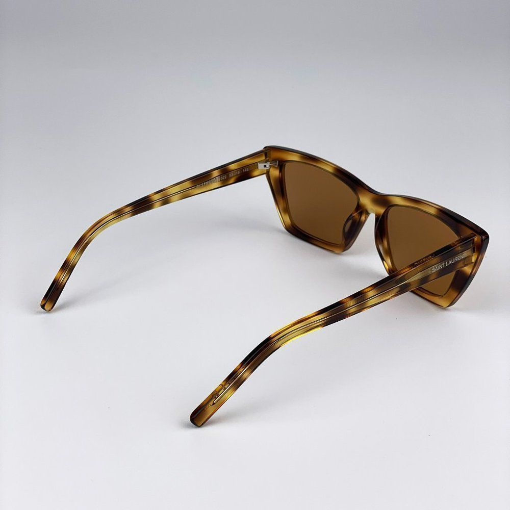 Saint Laurent SL276 MICA 022 Sunglasses Havana Yellow Cat Eye Women - Picture 12 of 13